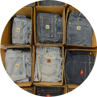 Vintage clothing quality grading system showing A, B, and C grade categories for wholesale reselling