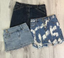 avg-03437 y2k style denim skirt