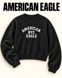 nwt american eagle women's crew sweatshirt - 'amer..
