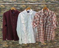 av-12302 Vintage-Button-up-Hemden mit Markenlabel