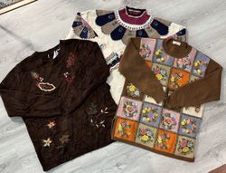 avg-03542 y2k style christmass sweater
