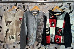 avg-03615 y2k style christmas zipper sweater