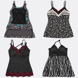 B2F010 Y2k Women Printed and Lace Trim Camisoles