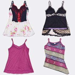 Lace Trim and Printed Camisoles