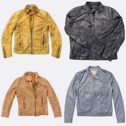 Assortiment de vestes en cuir vintage