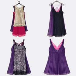 Y2K Women's Lace Trim Camisoles and Slip Dresses