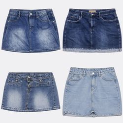 Denim Mini Skirts