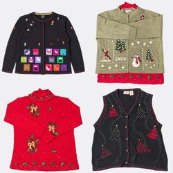 Wholesale Vintage Christmas Sweaters Bundle | 10pc..