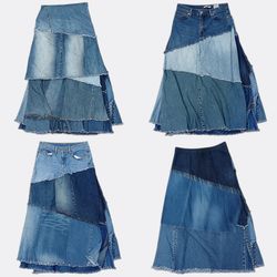 CR13364 Upcycled Levi's Maxi Skirts Bundle