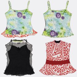 Women's Sheer Print Blouses and Tops
