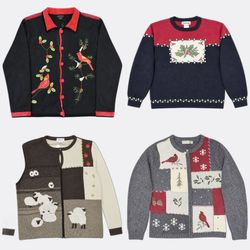 Embroidered countryside and Nature Sweaters Mix