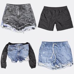 Casual Denim and Cotton Shorts Lot