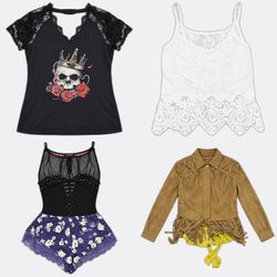 Assorted Sleeveless and Long Sleeve Blouses