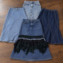 Y2k Denim Skirts (GRF-10-034)