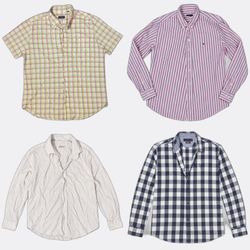 Chemises boutonnées à motifs et unies
