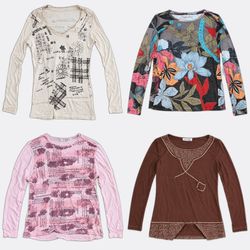 ✨ Ensemble vintage Y2K de hauts pour femmes à manc..
