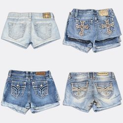 RT 1672 Short en jean True Religion Rock Revival