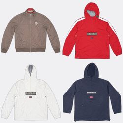 Napapijri Hooded Windbreaker Jackets