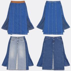 RV5241 Saias Longa e Midi em Jeans