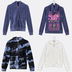 Juicy Couture Zip-Up Velour Hoodies