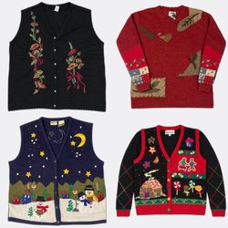 Vintage Christmas & Cottagecore Sweater Bundle | 1..