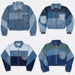 CR13609 Upcycled Levi's Crop Jackets Bundle