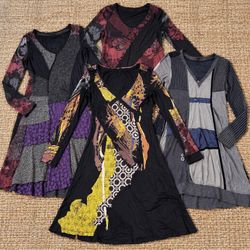 AV-237 Desigual Women Patchwork Printed Dresses