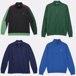 Polo Ralph Lauren Pull en maille à fermeture éclai..