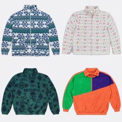 Vintage Printed Fleece Jackets Selection