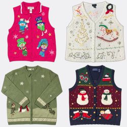 Wholesale Vintage Christmas Sweaters Bundle | 10pc..