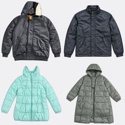 The North face Columbia Adidas Puffer Jackets