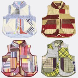 Upcycled Patchwork Quilted Vest
