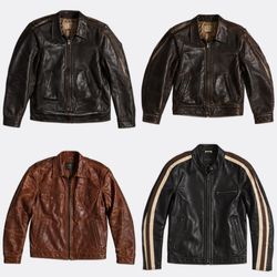 Vestes en cuir vintage et manteaux en peau lainée