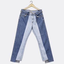 Upcycle Levi's Straight Two Tone Jeans (Dv-10-124)