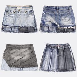 Y2k Paris Hilton Era Denim Mini Skirts RE-3872