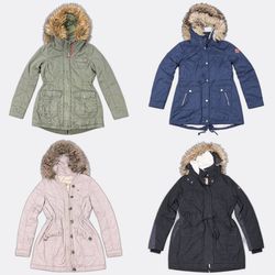 Hollister Abercrombie & Fitch Parka Coats