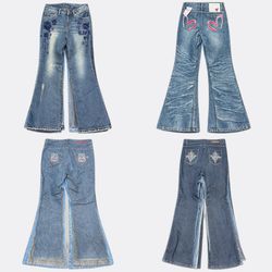 Embroidered and Embellished Flare Jeans