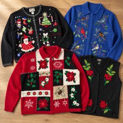 Vintage Christmas & Cottagecore Sweater Bundle | 1..