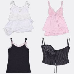 Women's Lace and Trimmed Camisole Tops Selection