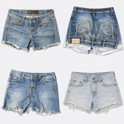 Y2K Vintage Denim Mini Shorts – Mixed Wholesale Bu..