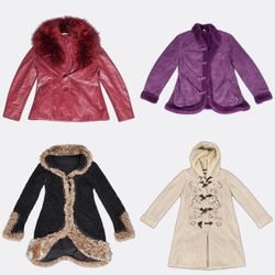Faux Fur Trim Afghan Coats