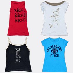 Y2k Cute Aesthetic Graphic Tops Bundle