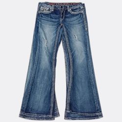CR13585 Jeans évasés et droits Vintage Rock Reviva..