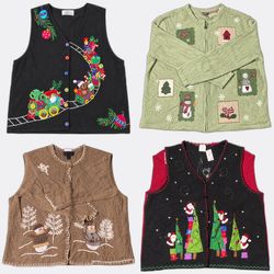 Wholesale Vintage Christmas Sweaters Bundle | 10pc..