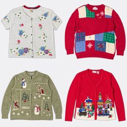 Vintage Christmas & Cottagecore Sweater Bundle | 1..