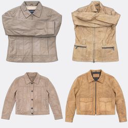 Y2k GUESS Leather Jackets Selection B2F-355