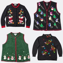 Wholesale Vintage Christmas Sweaters Bundle | 10pc..