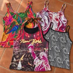 Y2K Printed Camisole Tops Selection