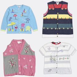 Y2K Teacher Core Embroidered Sweaters