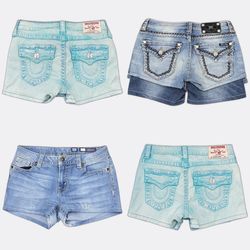 RT 1673 Short en jean Miss Me True Religion